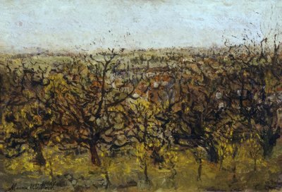 Appelbomen in Montmagny door Maurice Utrillo