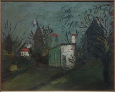 Uitzicht op Montmartre door Maurice Utrillo