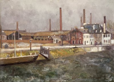 Het Canal Saint-Denis door Maurice Utrillo