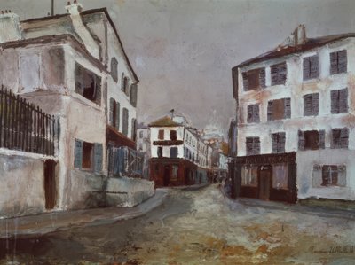 De Rue Norvins door Maurice Utrillo