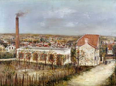 Fabriek in Sannois door Maurice Utrillo