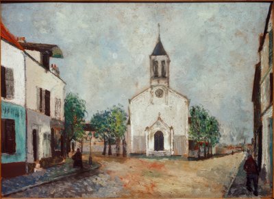 Kerk in Villanteuse door Maurice Utrillo