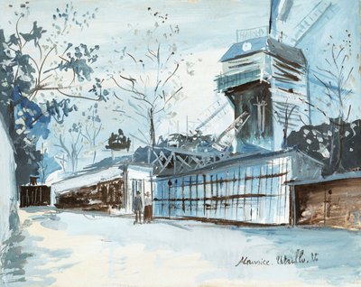 La Moulin de la Galette, Parijs door Maurice Utrillo