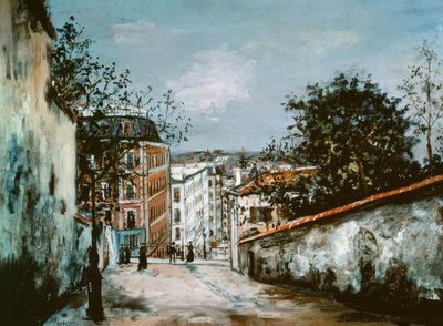 De Rue du Mont-Cenis in Montmartre door Maurice Utrillo