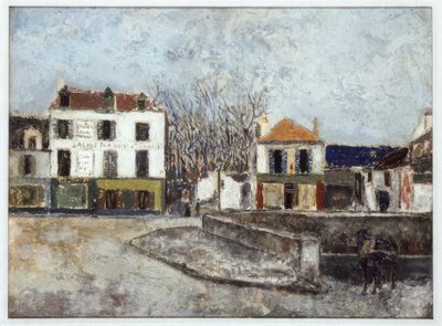 Place du Pont in Sarcelles door Maurice Utrillo