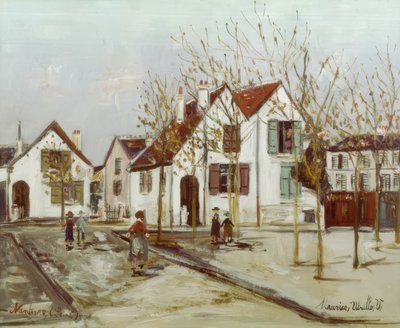 Plaats in Nanterre door Maurice Utrillo