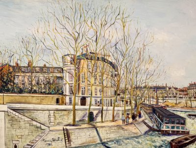 Anjou-kade door Maurice Utrillo