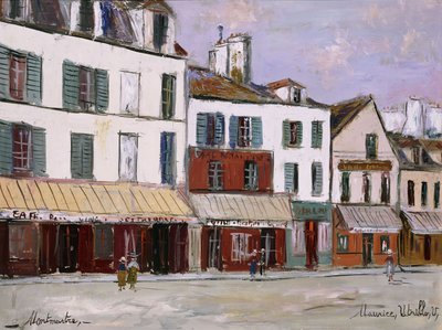 Restaurant La Mère Catherine, Montmartre door Maurice Utrillo