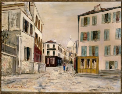 Rue Norvins in Montmartre door Maurice Utrillo