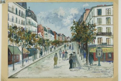 Rue Ordener, Parijs door Maurice Utrillo