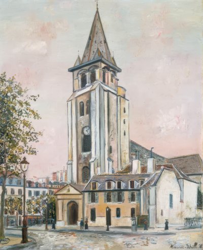 Saint-Germain-des-Prés door Maurice Utrillo