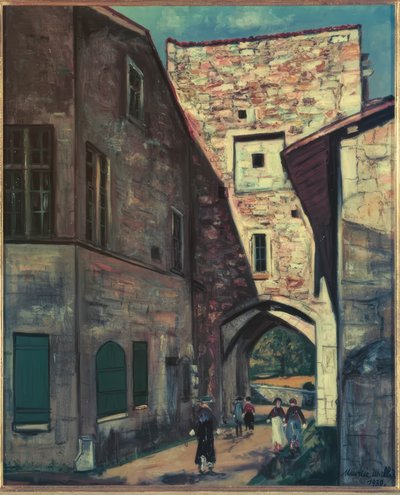 Tor in Pérouges door Maurice Utrillo