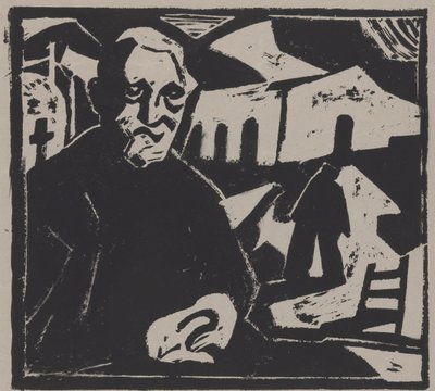 Zittende man door Maurits de Groot (signed by artist)