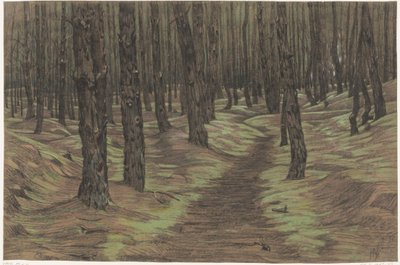 Dennenbos door Maurits van der Valk
