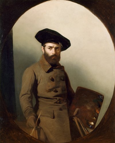 Portret van schilder Carlo Bellosio door Mauro Conconi
