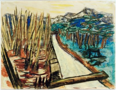 Avondlandschap (Ohlstadt) door Max Beckmann