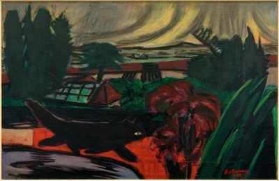 Avondtuin in de Storm door Max Beckmann