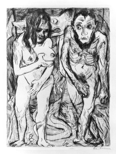 Adam en Eva door Max Beckmann