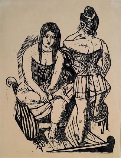 Bij de toilettafel door Max Beckmann