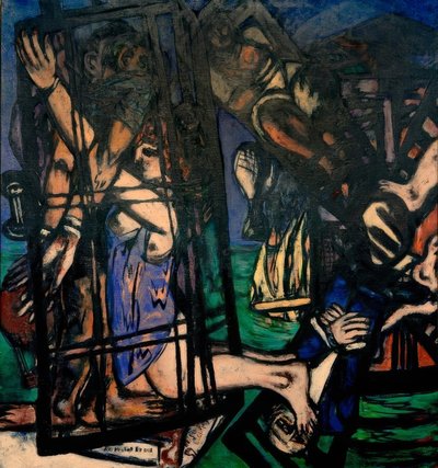 Ballon met windmolen. De molen door Max Beckmann