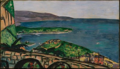 Uitzicht op Cap Martin, blauw door Max Beckmann