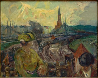 Uitzicht op het station Gesundbrunnen door Max Beckmann