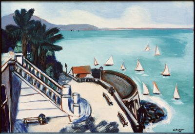Uitzicht vanaf het terras in Monte Carlo door Max Beckmann