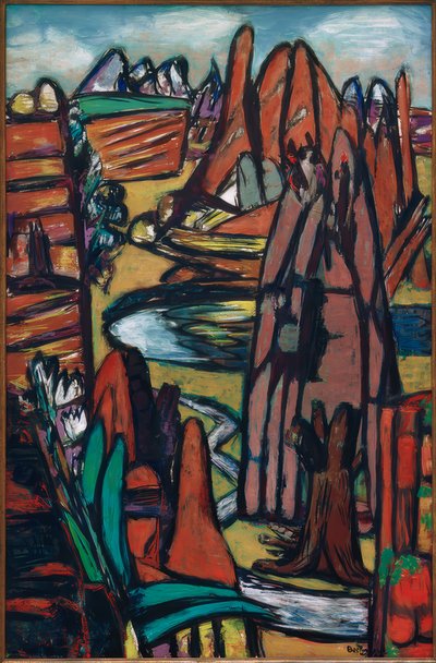 Boulder-Rotslandschap door Max Beckmann