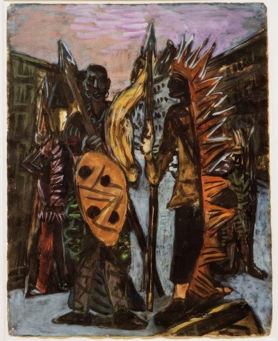 Jongens spelen Indiaan door Max Beckmann
