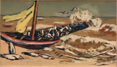 Bruine Zee met Meeuwen door Max Beckmann