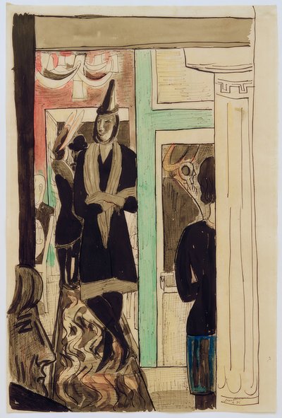 Café (Telefoon) door Max Beckmann