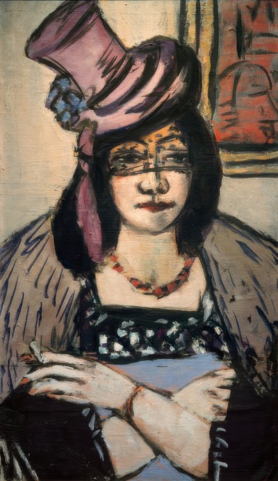 Dame met Hoed en Sluier door Max Beckmann
