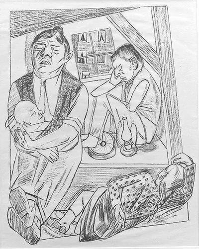 De Nacht door Max Beckmann