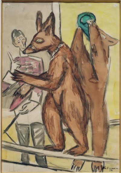 Getrainde beren door Max Beckmann