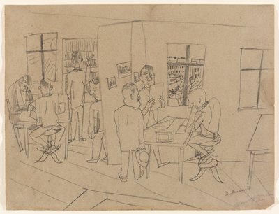 Redactiekamer door Max Beckmann