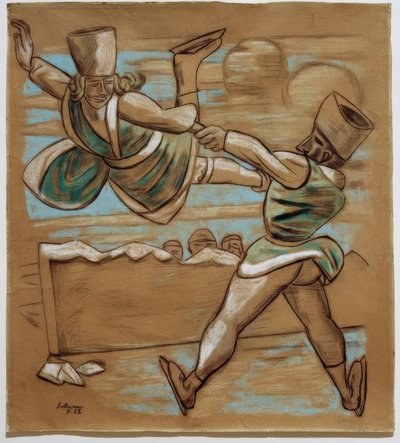 Kunstschaatser I door Max Beckmann