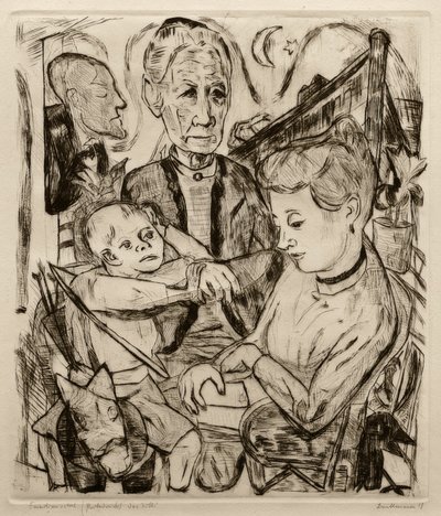 Familietaferelen door Max Beckmann