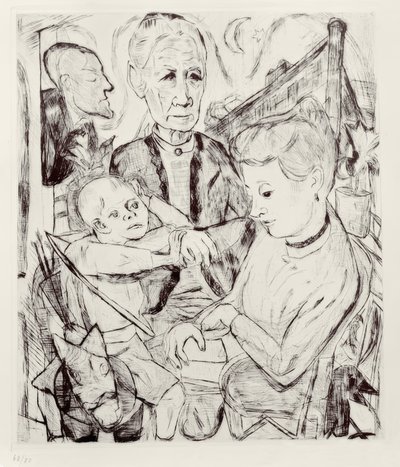 Gezinsscene door Max Beckmann