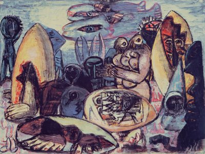 Fantasielandschap door Max Beckmann