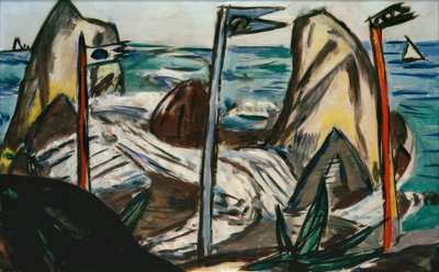 Rotsen bij Bandol door Max Beckmann