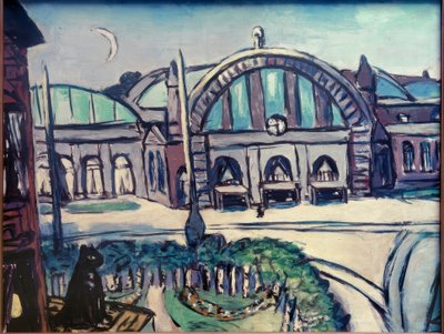 Hoofdstation van Frankfurt door Max Beckmann