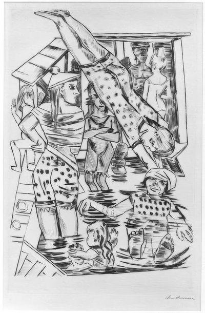 Vrouwenbad door Max Beckmann