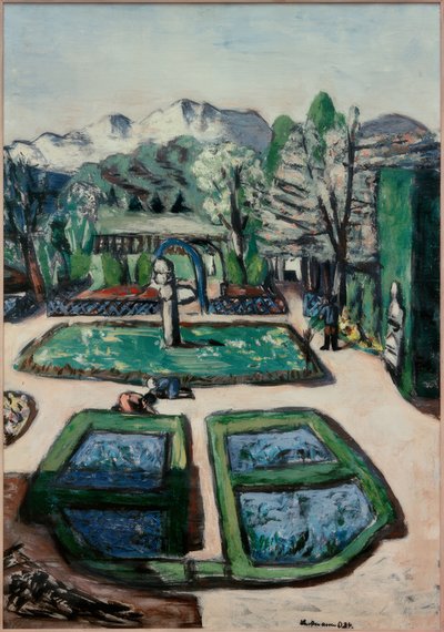 Tuinlandschap in de lente door Max Beckmann