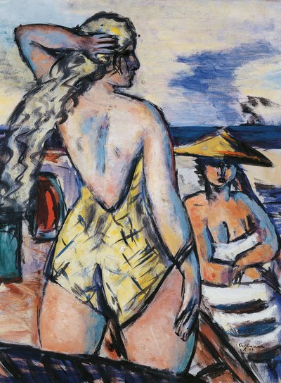 Meisjes bij de zee door Max Beckmann