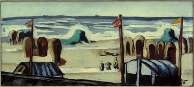 Grijs strand door Max Beckmann