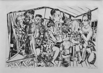 Achter de Schermen door Max Beckmann