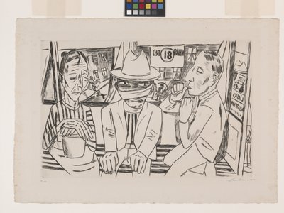 In de tram door Max Beckmann