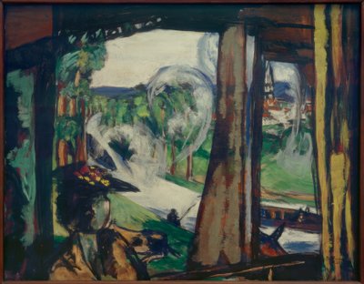 In de trein (Noord-Frankrijk) door Max Beckmann