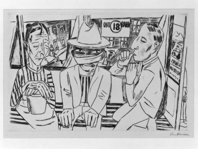 In de Tram door Max Beckmann