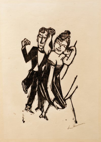 Klein dansend paar door Max Beckmann